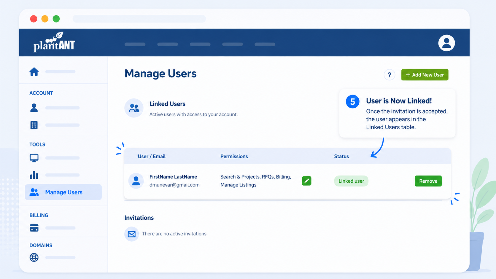 User is now linked